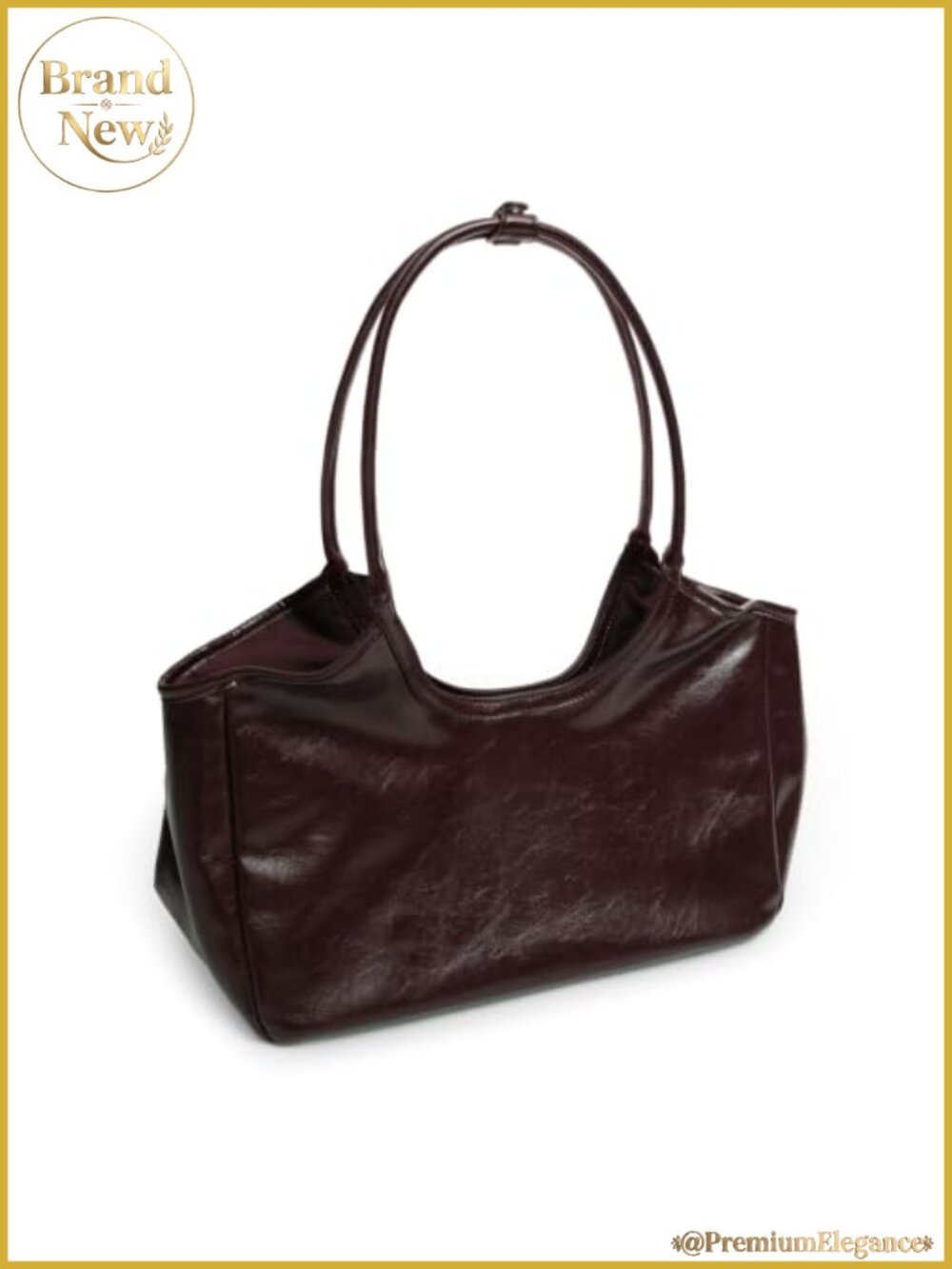 Faux Leather Tote Bag for Women Large Work Handbag Shoulder Satchel No Zipper